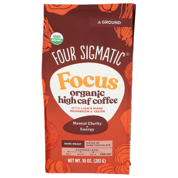 Four Sigmatic Organic Focus High Caffeine Dark Roast Ground Coffee