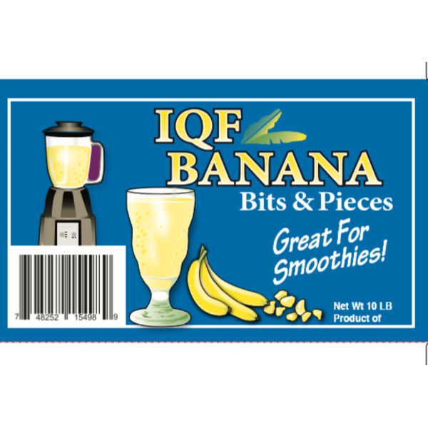IQF - Banana Bits & Pieces - 10 Lb