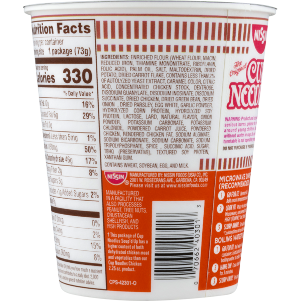 33 Cup Of Noodles Nutrition Label - Labels Database 2020