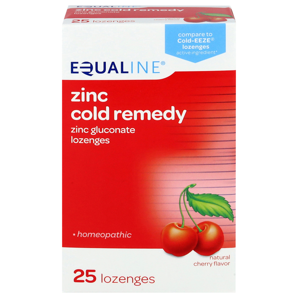 Equaline Lozenges Natural Cherry Flavor Zinc Cold Remedy Same-Day