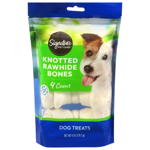 Signature Pet Knotted Rawhide Bones Dog Treats