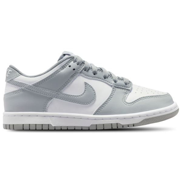 Nike Boys' Dunk Low Grade School Shoe, Size 4.5 - White/Smoke Grey