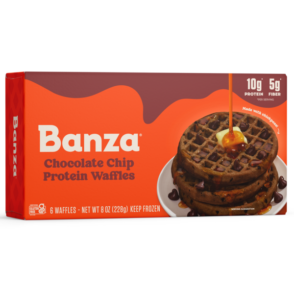 Banza Chocolate Chip Protein Waffles - Gluten Free, Lower Carb