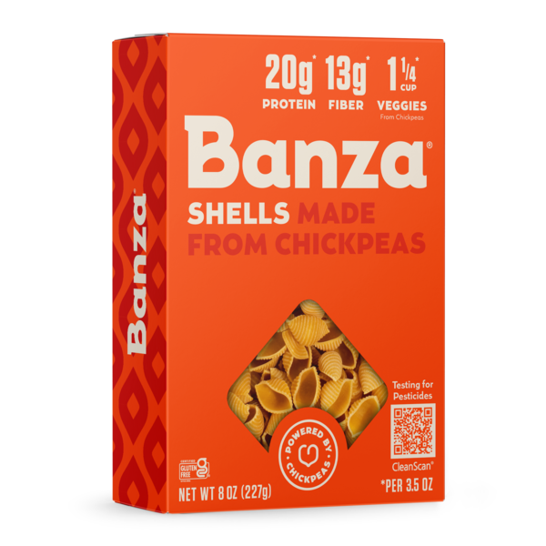 Banza Shells Pasta, Gluten Free, High Protein, Lower Carb