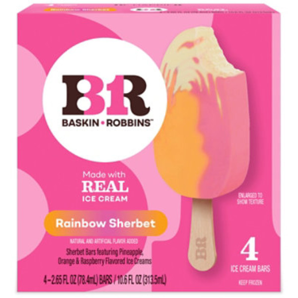 Baskin-Robbins Rainbow Sherbet Sherbet Bars