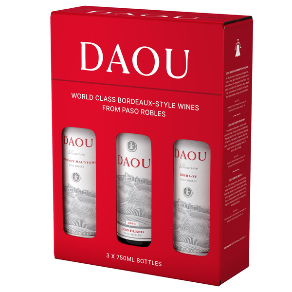 Daou Vineyards Bordeaux-Style Wine Variety, Paso Robles, CA, 750 ml, 3-count