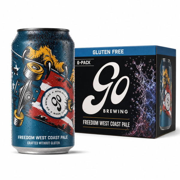 Go Brewing Gluten Free, Non-Alcoholic West Coast Pale Ale, Freedom Same-Day Delivery or Pickup