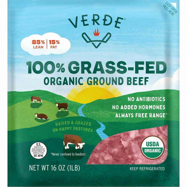 Verde Farms 85/15, Organic, 100% Grass-Fed, Ground Beef Same-Day