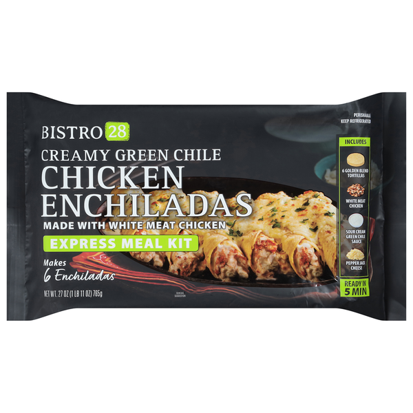 Bistro 28 Creamy Green Chile Chicken Enchiladas Express Meal Kit
