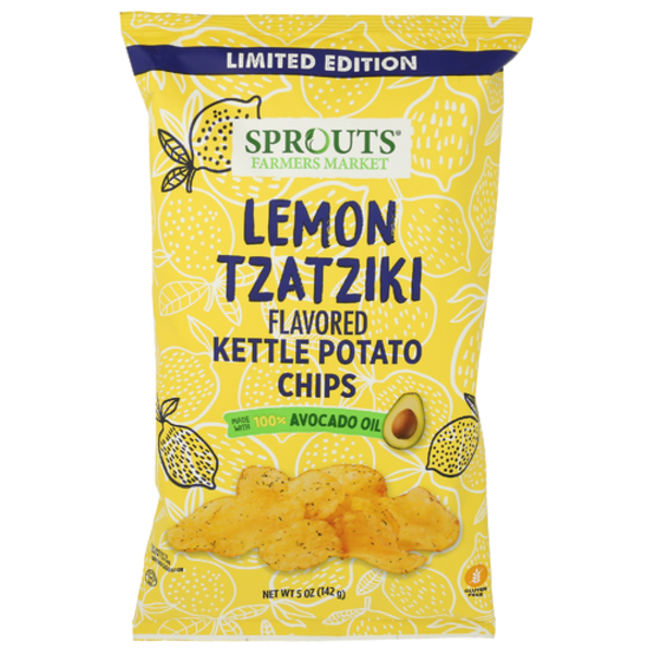 Sprouts Lemon Tzatziki Flavored Avocado Oil Kettle Potato Chips