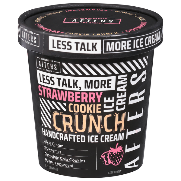 Afters Ice Cream Ice Cream, Strawberry Cookie Crunch, Handcrafted
