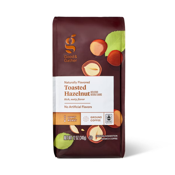 Good & Gather Light Roast Toasted Hazelnut Arabica Ground Coffee