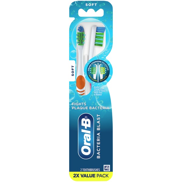 【新品未開封】Oral−B D6015153ZEB Oral-B Bacteria Blast Manual Toothbrush, Soft Same-Day Delivery
