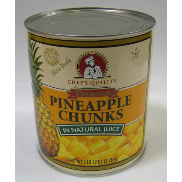 Chef's Quality - Pineapple Chunks in Natural Juice - #10 cans