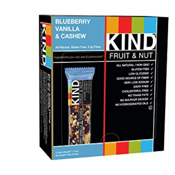 KIND - Blueberry Vanilla & Cashew Bars - 12/1.4 oz