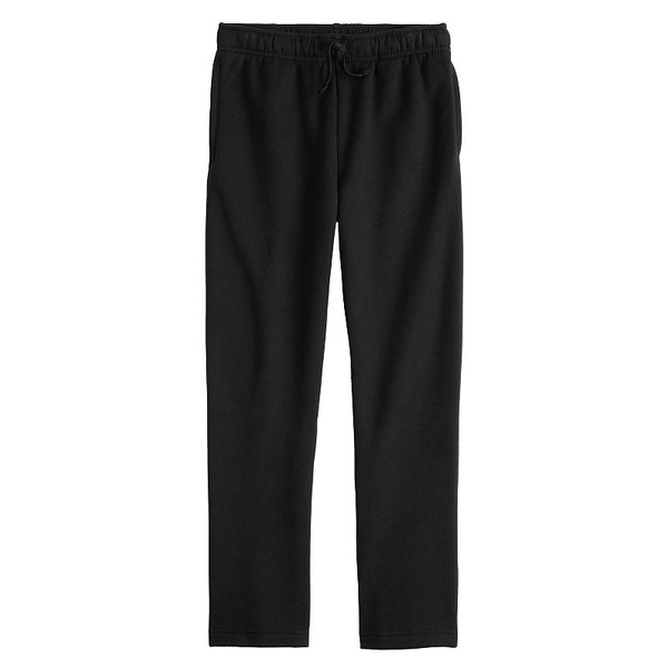 Tek Gear Boys ® Ultra Soft Fleece Open Bottom Pants, Boy's, Size: Small(8), Mineral Black