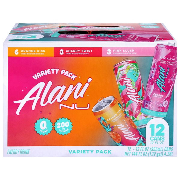 Alani Nu Orange Kiss/Cherry Twists/Pink Slush Energy Drink Same