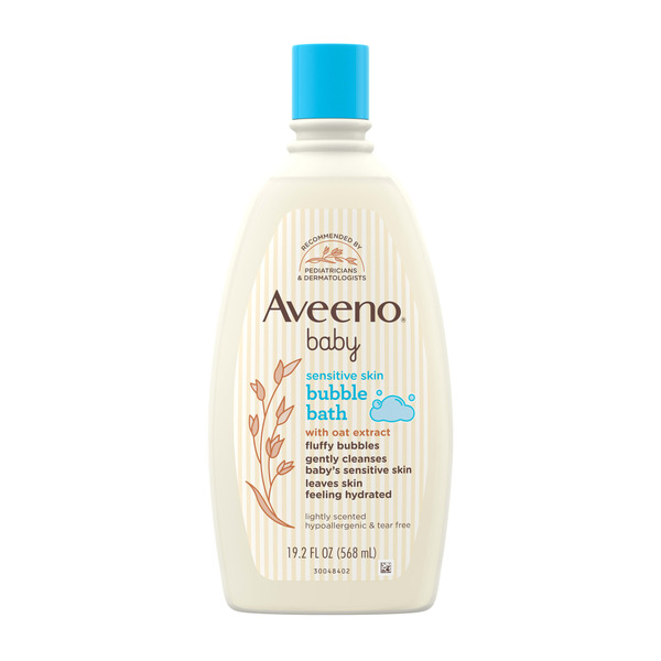 Aveeno Sensitive Skin Bubble Bath with Oat Extract, 19.2 fl. Oz