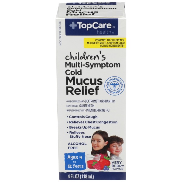Top Care Mucus Relief Children's MultiSymptom Cold Very Berry (4 fl oz