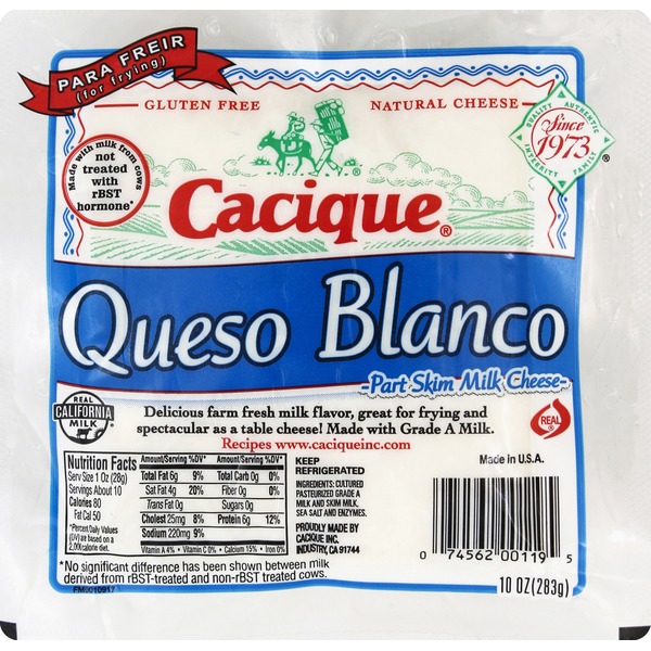 Cacique Cheese, Part Skim Milk, Queso Blanco (10 oz) Instacart