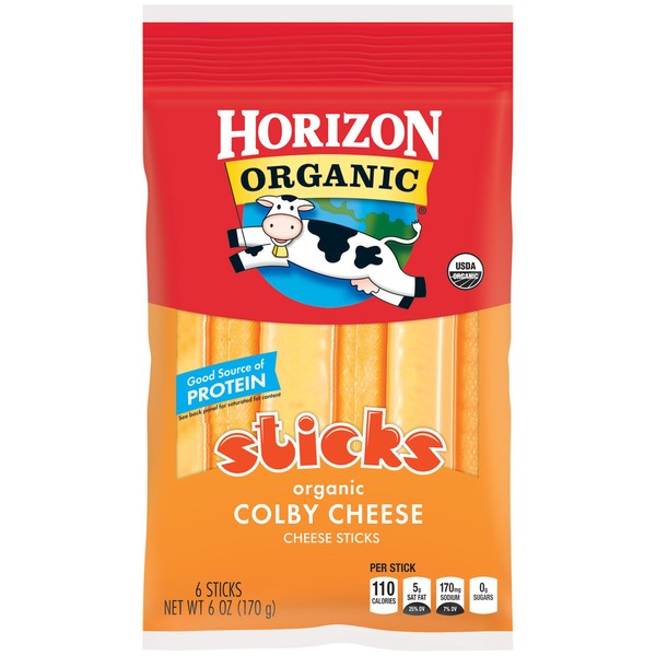 Horizon Organics Colby Cheese Sticks (6 ct) from Central Market Instacart