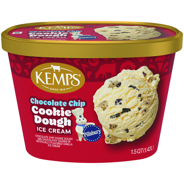 Kemps Pillsbury Chocolate Chip Cookie Dough, Ice Cream Same-Day