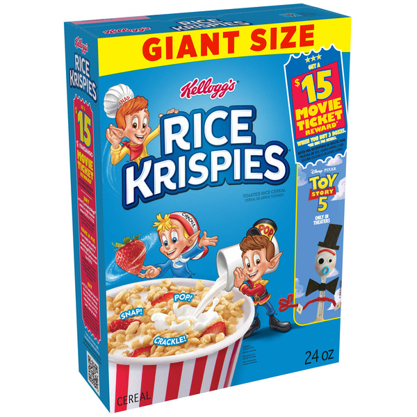Kellogg's Rice Krispies Breakfast Cereal, 8 Vitamins and Minerals, Giant Size