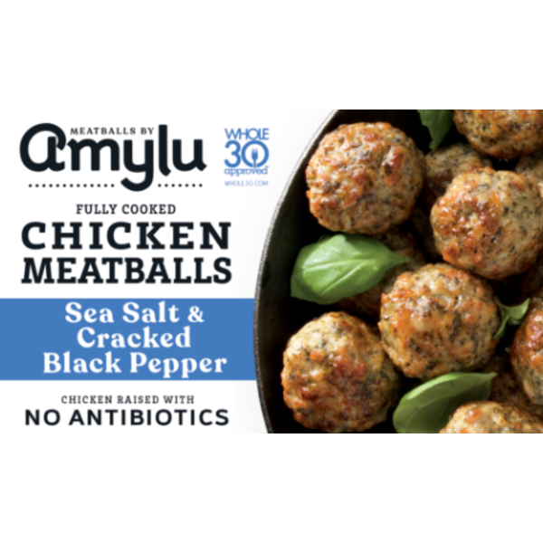 Amylu Foods - Chicken Meatballs with Sea Salt & Cracked Black Pepper - 3 lbs