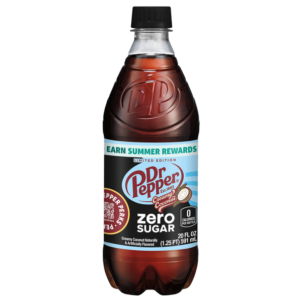 Dr Pepper Soda, Zero Sugar, Creamy Coconut Same-Day Delivery or