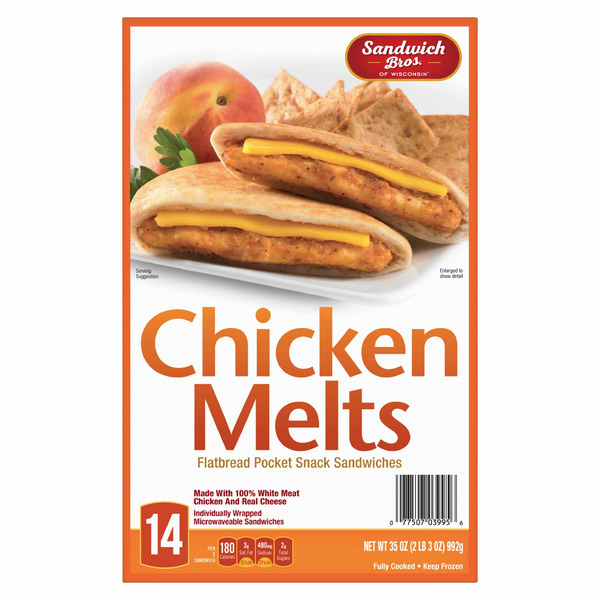 BJ's Wholesale Club Sandwich Bros. Chicken Melt Pita Pocket Sandwiches