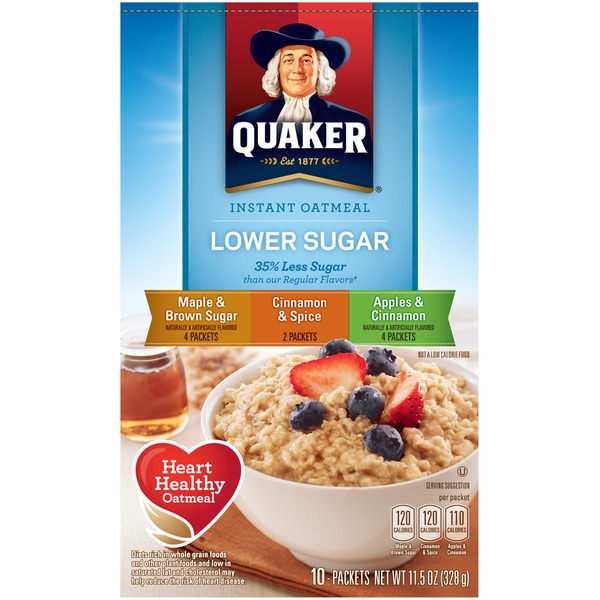 quaker apple and cinnamon oatmeal nutrition facts