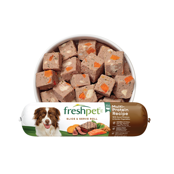 Freshpet Fresh Dog Food, Multi-Protein: Chicken, Beef, Egg, & Salmon Recipe Roll