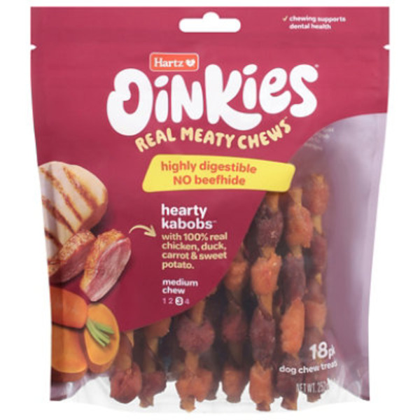 Hartz Oinkies Meathouse 'N' Veg Hearty Kabobs Dog Treats