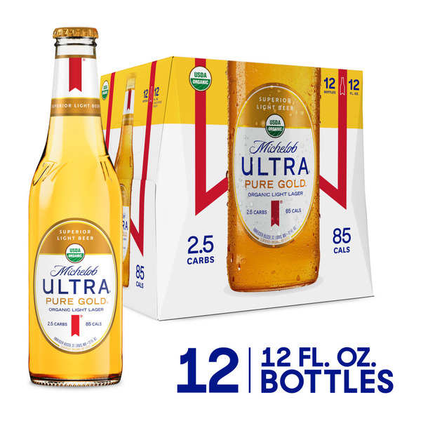 Michelob ULTRA Pure Gold Organic Light Lager Beer Bottles Same-Day