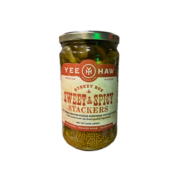 Yee Haw Pickle Co. Spicy Bread & Butter Pickles Sweetened With Raw Honey
