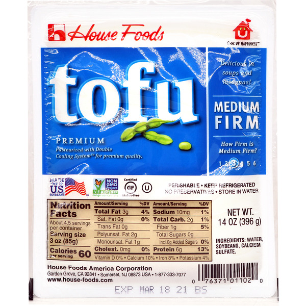 House Foods Tofu, Premium, Medium Firm