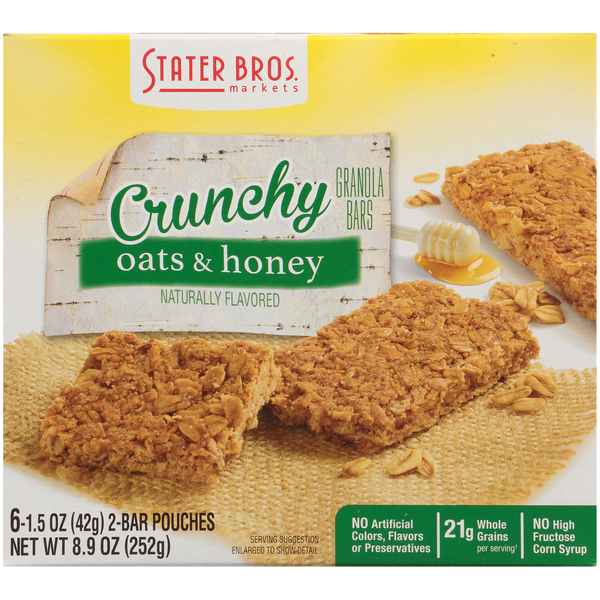 Stater Bros. Markets Oats & Honey Crunchy Granola Bars (8.9 oz) Instacart