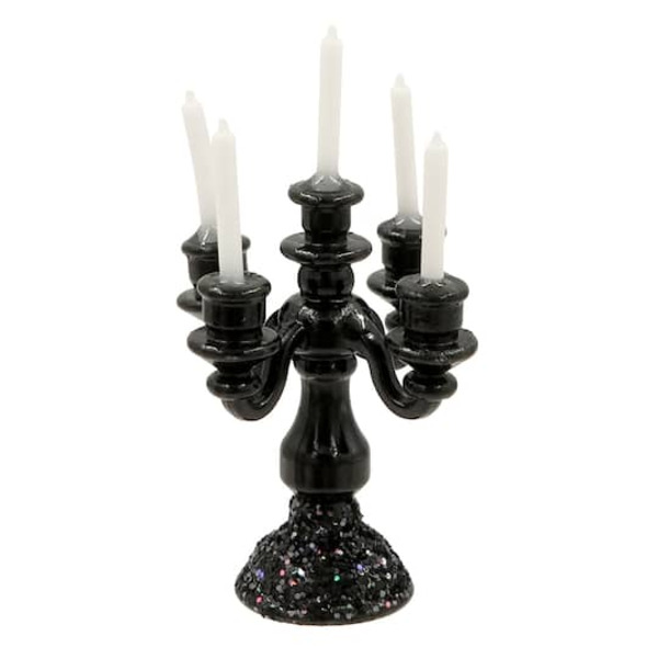 Ashland Mini Black Candelabra with White Candles