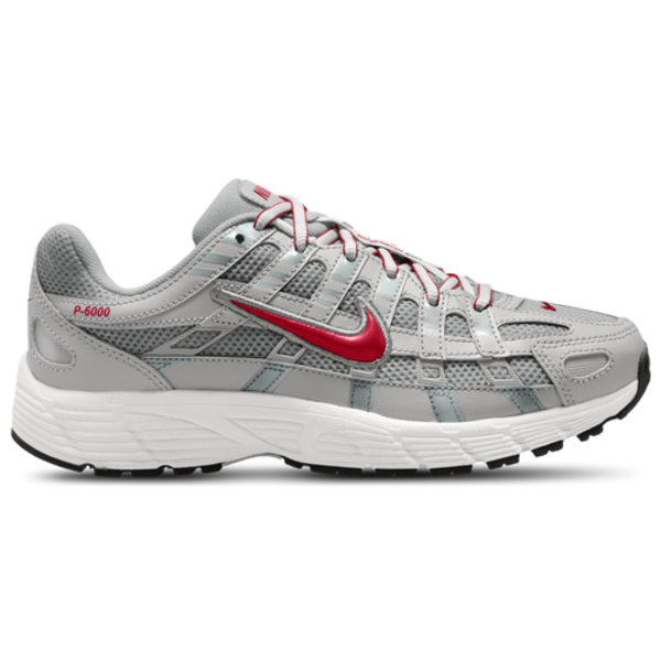 Nike Big Kids' P-6000 Casual Shoes, Size 5 - Metallic Silver, Flat Silver, Cool Grey & Gym Red