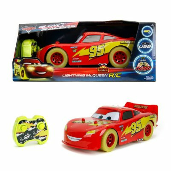 Glow Racers Lightning McQueen マテル Disney Pixar Cars Race Ready Toys - Glow Racers Lightning