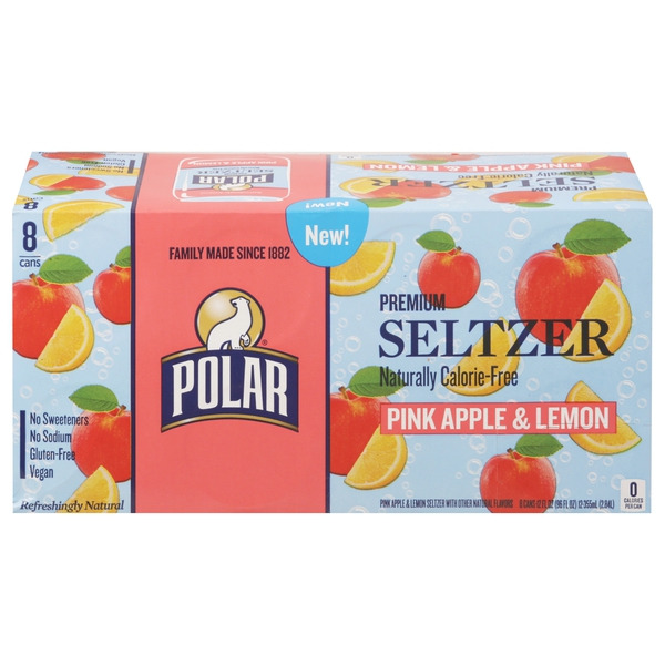Polar Pink Apple & Lemon Premium Seltzer Same-Day Delivery or
