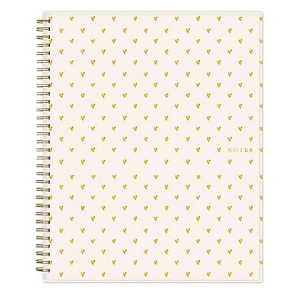 Blue Sky Hearts Bespoke Composition Notebook, 8.5 x 11 in - Cream