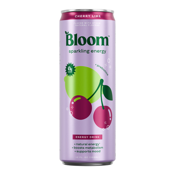 Bloom Nutrition Carbonated Cherry Lime Sparkling Energy Drink
