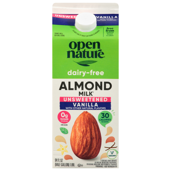 Open Nature AlmondMilk, Vanilla, Unsweetened