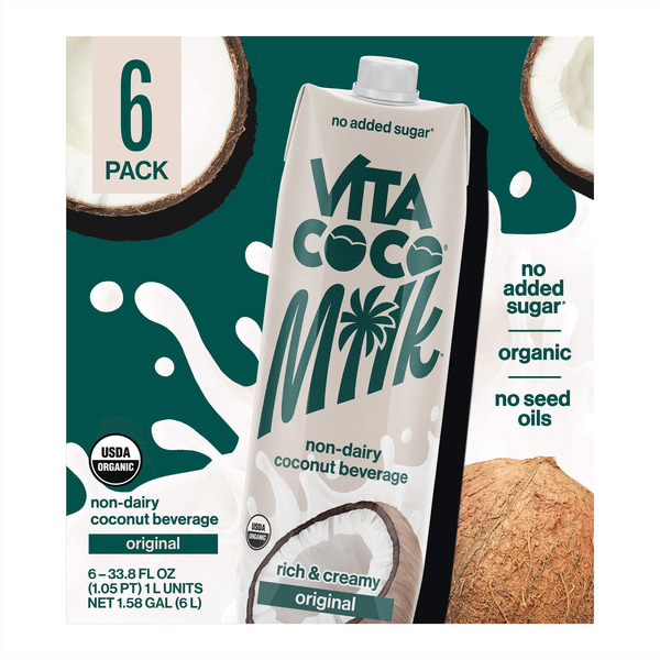 Vita Coco Organic Coconut Milk, 33.8 fl. oz, 6-count