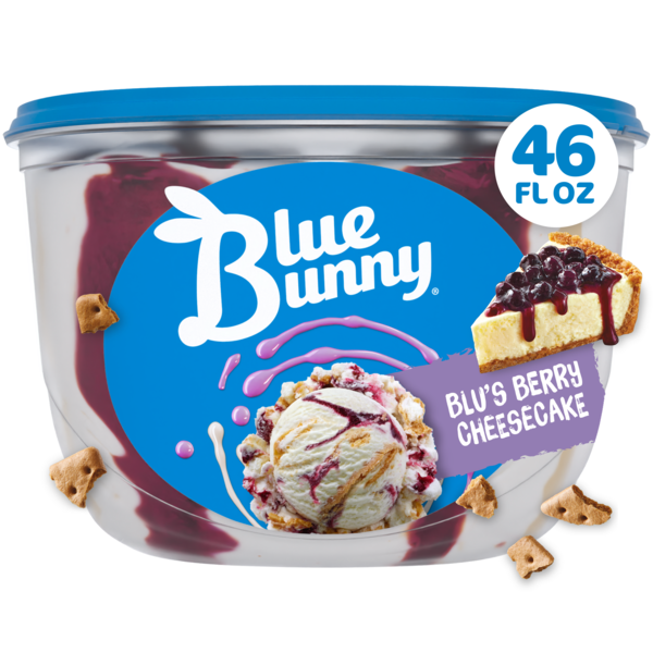 Blue Bunny Blu's Berry Cheesecake Blueberry Frozen Dessert, 46 fl