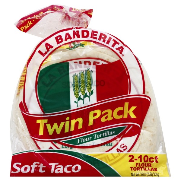 La Banderita Tortillas, Flour, Soft Taco, Twin Pack (10 each) Instacart