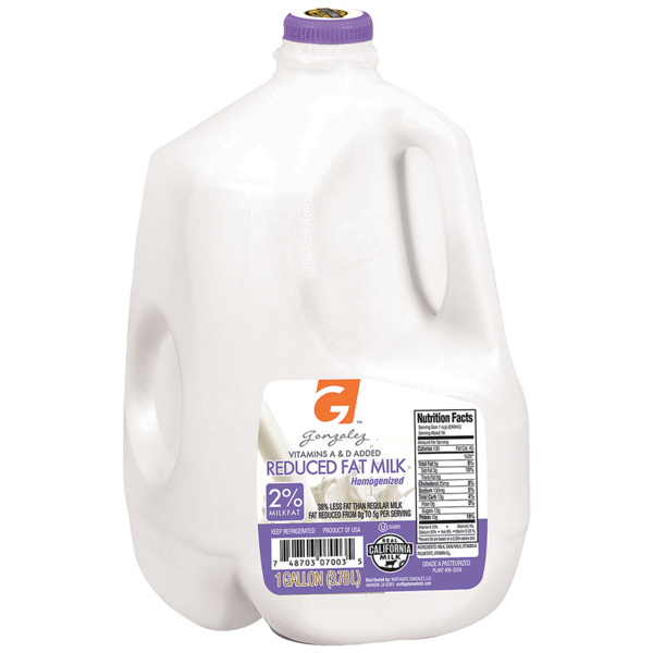 Gonzalez Reduced Fat Milk Same-Day Delivery | Northgate Market
