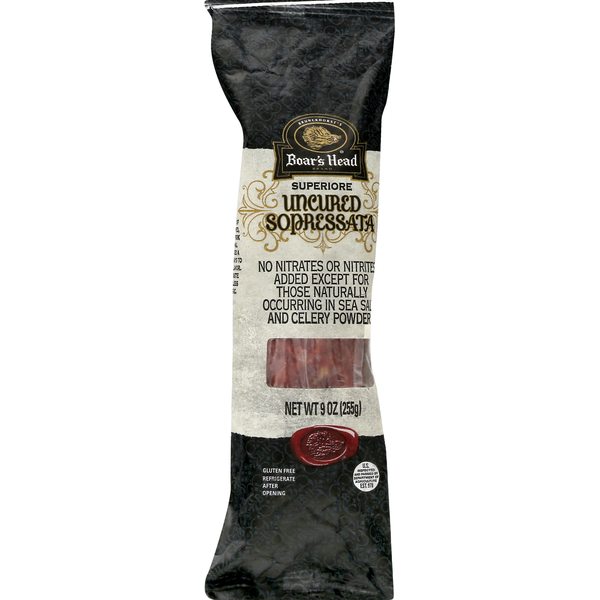 Boar's Head Sopressata, Superiore, Uncured (9 oz) from Safeway - Instacart