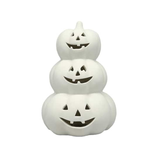 Make Market Jack-o'-Lantern Stack DIY Ceramic LED Decor